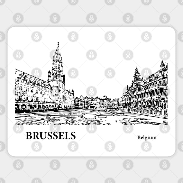 Brussels Belgium Magnet by Lakeric
